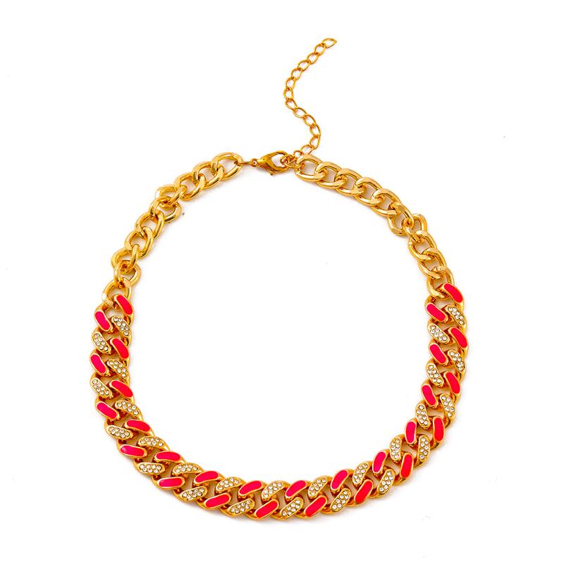 Chains Necklace Women's Hip-hop Trend Two-Color Cuban Fashion Design Zircon Metal Thick Chain Clavicle Jewelry Party Gift
Chains Necklace Women's Hip-hop Trend Two-Color Cuban Fashion Design Zircon Metal Thick Chain Clavicle Jewelry Party Gift