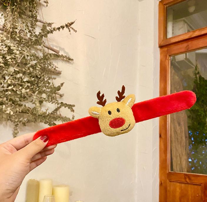 Christmas Bracelet Clap Circle Toys Kids Favor Gifts Santa Claus Christma Birthday Party Decor Theme DD653