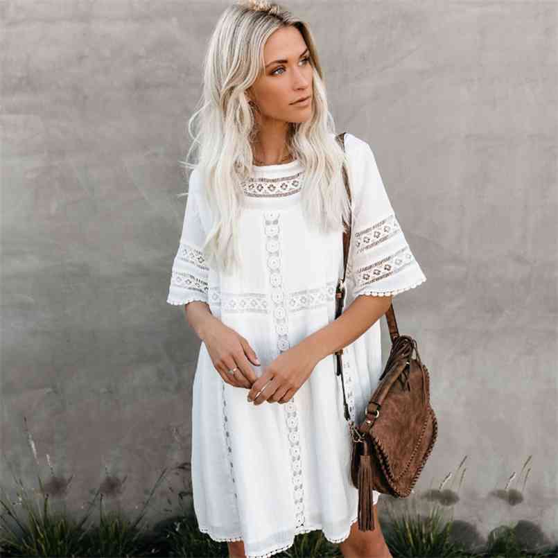 Tunic Cover-ups White Sexy Hollow Out O-Neck Beach Mini Dress Summer Women Wear Swim Suit Cover Up Sarong Q907 210722, Q363-white-907
Tunic Cover-ups White Sexy Hollow Out O-Neck Beach Mini Dress Summer Women Wear Swim Suit Cover Up Sarong Q907 210722, Q363-white-907