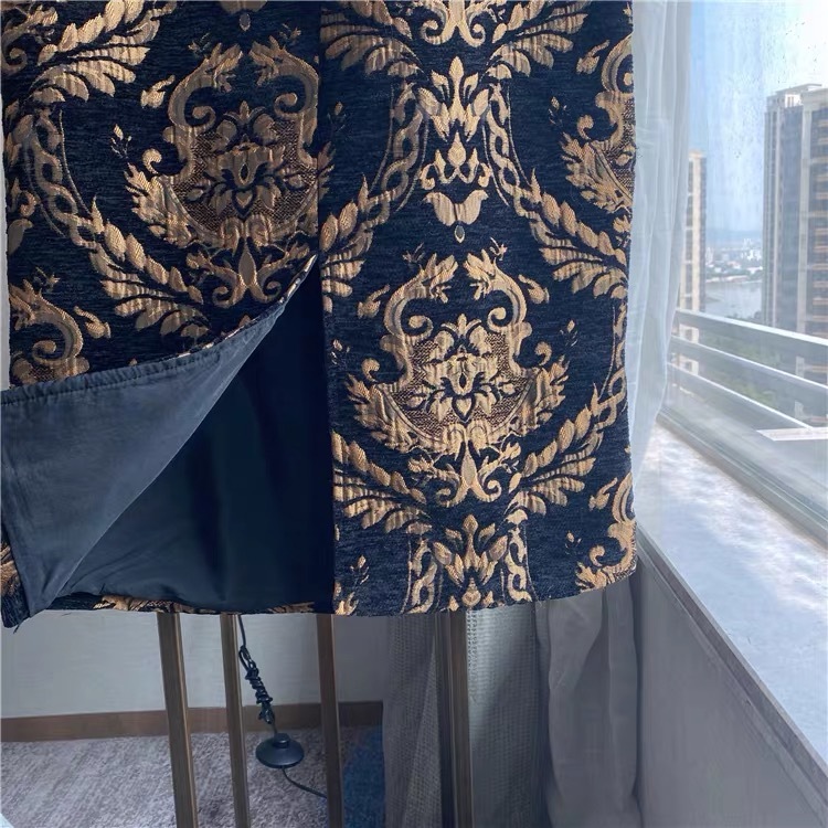 vintage autumn winter two pieces set ruffles single brested buttons black jacket tops printed pencil skirt women sets 210421