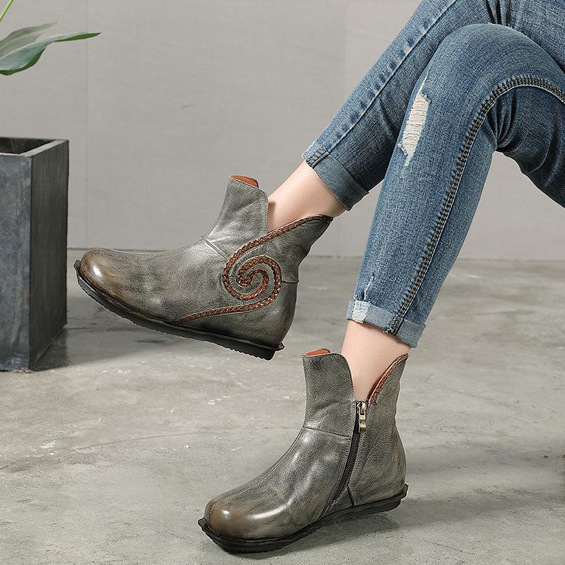 Boots 2021 Women England Style HUIZUMEI Cow Leather Flat Shoes For Lady Autumn Ankle Winter Retro, Gray
Boots 2021 Women England Style HUIZUMEI Cow Leather Flat Shoes For Lady Autumn Ankle Winter Retro, Gray