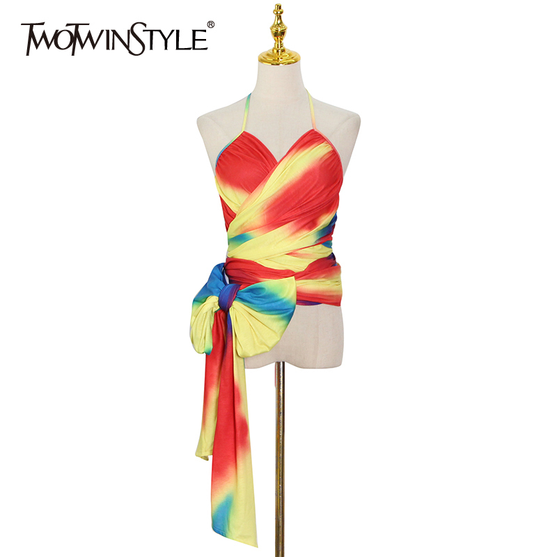 Hit Color Patchwork Bowknot Vests For Women Halter Sleeveless Backless Lace Up Sexy Camis Female Summer Fashion 210524, Aspicture
Hit Color Patchwork Bowknot Vests For Women Halter Sleeveless Backless Lace Up Sexy Camis Female Summer Fashion 210524, Aspicture