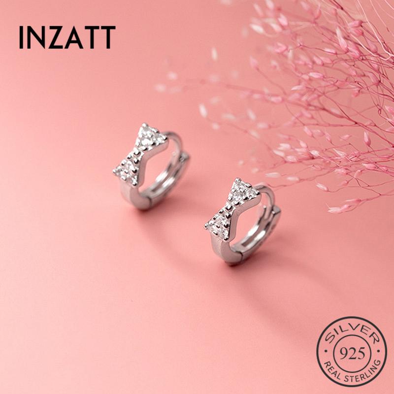 Hoop & Huggie INZAReal 925 Sterling Silver Zircon Bowknot Earrings For Fashion Women Party Fine Jewelry Punk Minimalist Accessories
Hoop & Huggie INZAReal 925 Sterling Silver Zircon Bowknot Earrings For Fashion Women Party Fine Jewelry Punk Minimalist Accessories