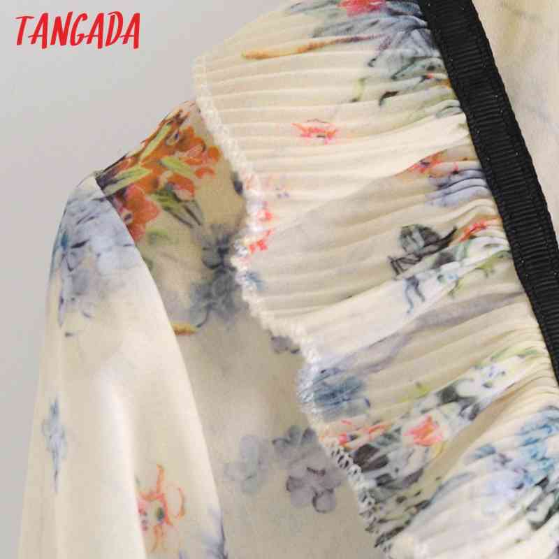Women Retro Ruffle Bow Romantic Blouse Long Sleeve Chic Female Shirt Tops 3A19 210416