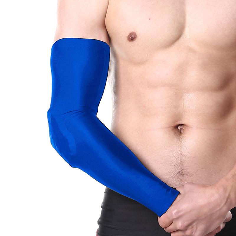Elbow Knee Pads 1pc Basketball Football Sports Pad Breathable UV Protection Arm Sleeve Shooting Crashproof Honeycomb Guard Sport