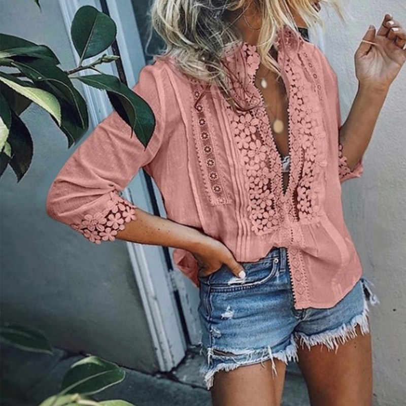 Spring Summer Shirts Blouse Top Plus Size 5XL 3/4 Sleeve Patchwork Office Lady Womens Tops and Blouses 2020 Womens Lace Ruffled, White
Spring Summer Shirts Blouse Top Plus Size 5XL 3/4 Sleeve Patchwork Office Lady Womens Tops and Blouses 2020 Womens Lace Ruffled, White