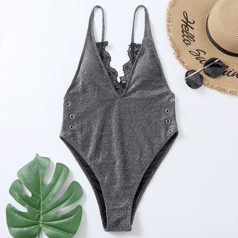 Shiny Swimsuit Female Lace Swimwear Women Sexy Deep V Gray Beachwear Bathing Suits Monokini Bodysuit Glitter 210520
Shiny Swimsuit Female Lace Swimwear Women Sexy Deep V Gray Beachwear Bathing Suits Monokini Bodysuit Glitter 210520