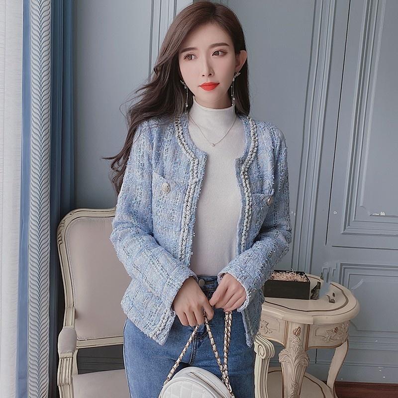 Women's Jackets Design Classic Western Style Tweed Jacket Weave Womens Blue Fashion Pocket Spliced Covered Button Short Loose Outerwear, Black;brown
Women's Jackets Design Classic Western Style Tweed Jacket Weave Womens Blue Fashion Pocket Spliced Covered Button Short Loose Outerwear, Black;brown