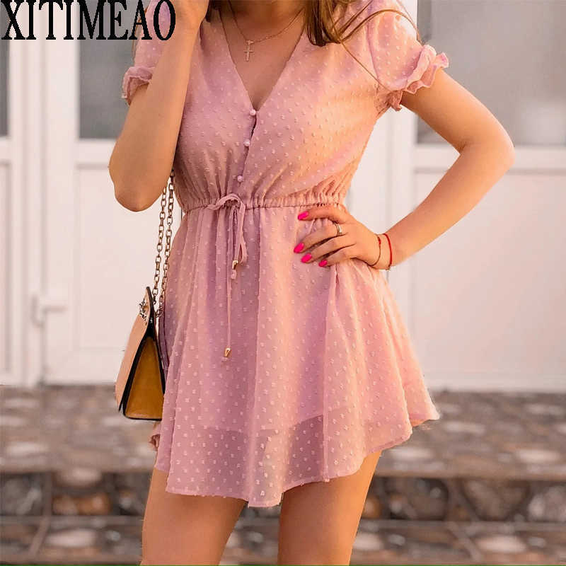 ZA Summer Short Sleeve Women Boho Dress Floral Print Chiffon es Ruffles Female Holiday Casual Mini XITIMEAO 210604, Pink
ZA Summer Short Sleeve Women Boho Dress Floral Print Chiffon es Ruffles Female Holiday Casual Mini XITIMEAO 210604, Pink