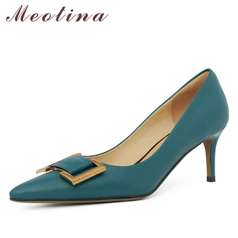 Meotina Genuine Leather Women Shoes Pointed Toe High Heels Thin Heel Pumps Metal Decoration Female Footwear Dress Beige Size 40 210608
Meotina Genuine Leather Women Shoes Pointed Toe High Heels Thin Heel Pumps Metal Decoration Female Footwear Dress Beige Size 40 210608