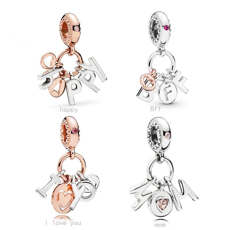 Fits Pandora Bracelets 20pcs Silver Rose Gold I Love You BFF Happy Moml Dangle Charm Bead Fit pandora Charms Bracelet Beads For 925 Sterling Silver Jewelry Making
Fits Pandora Bracelets 20pcs Silver Rose Gold I Love You BFF Happy Moml Dangle Charm Bead Fit pandora Charms Bracelet Beads For 925 Sterling Silver Jewelry Making