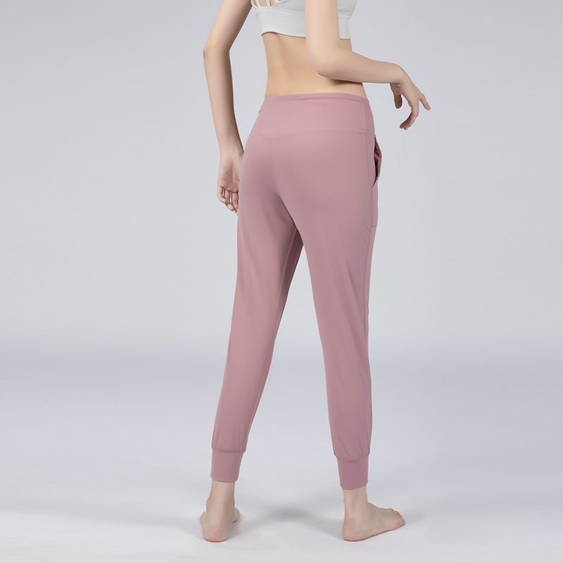 Loose Fit Sport Yoga Pants Workout Joggers Women Butter Soft Workout Gym Leggings Two Side Pocket