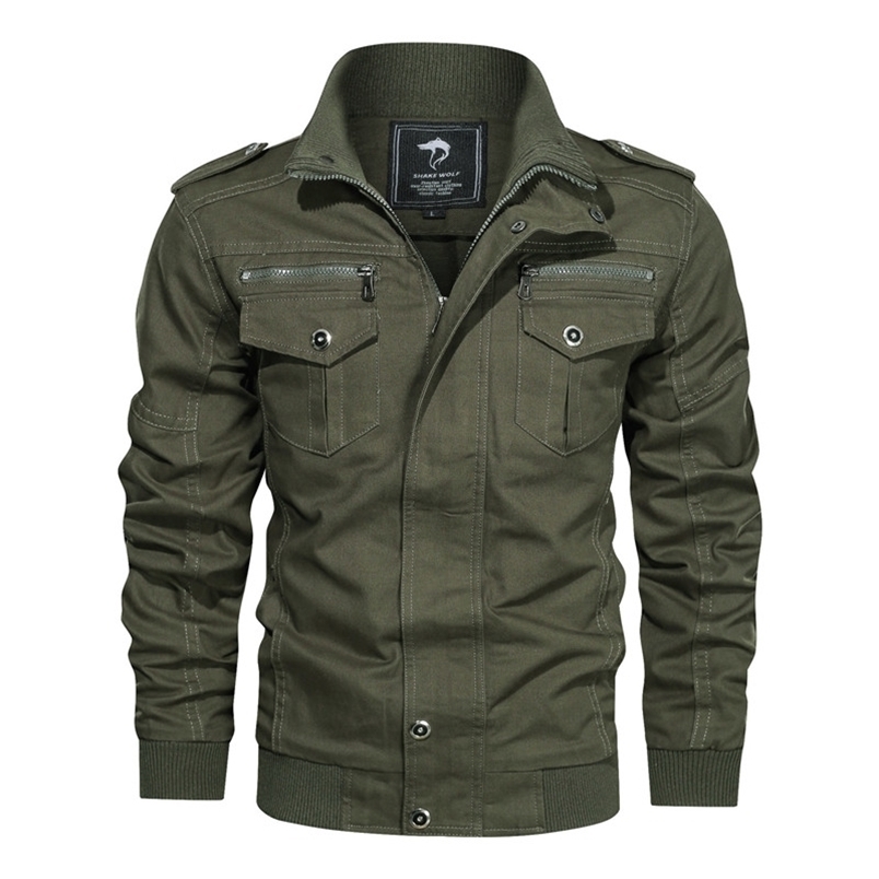 Ymwmhu Arrival Men's Bomber Jacket Long Sleeve Winter Coats Moto Biker Jackets Mens Fashion Clothing Trends Army Green 210818