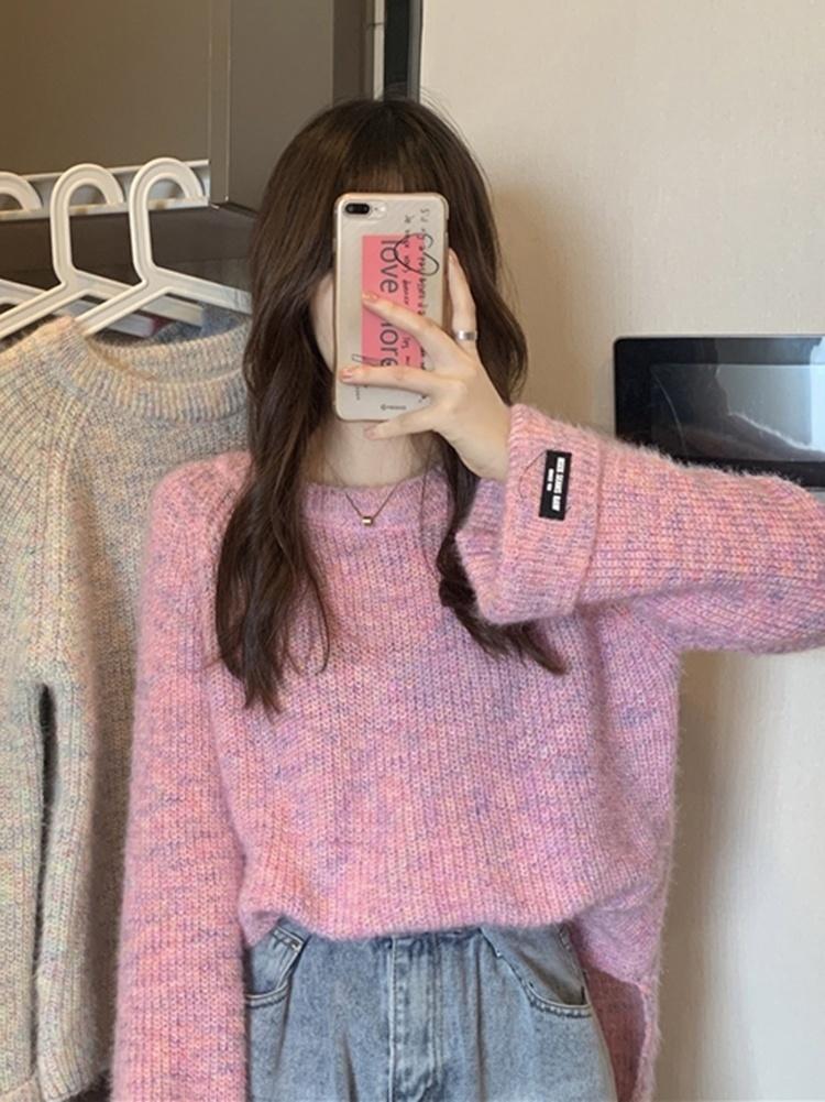 Women's Sweaters Sweater Pullover Autumn Korean 2021 Short Front And Long Back Color Loose Lazy Style Thickened Sleeve Knitted, Pink
Women's Sweaters Sweater Pullover Autumn Korean 2021 Short Front And Long Back Color Loose Lazy Style Thickened Sleeve Knitted, Pink