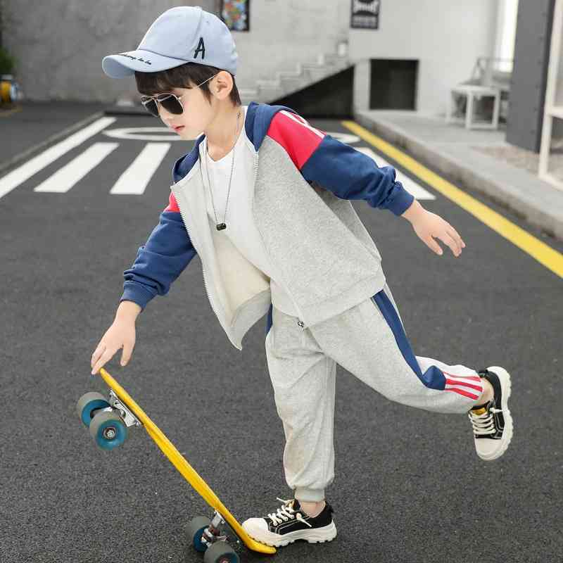 Boys' sports suit handsome sweater two-piece set 2021 new boys' spring and autumn children's wear
Boys' sports suit handsome sweater two-piece set 2021 new boys' spring and autumn children's wear