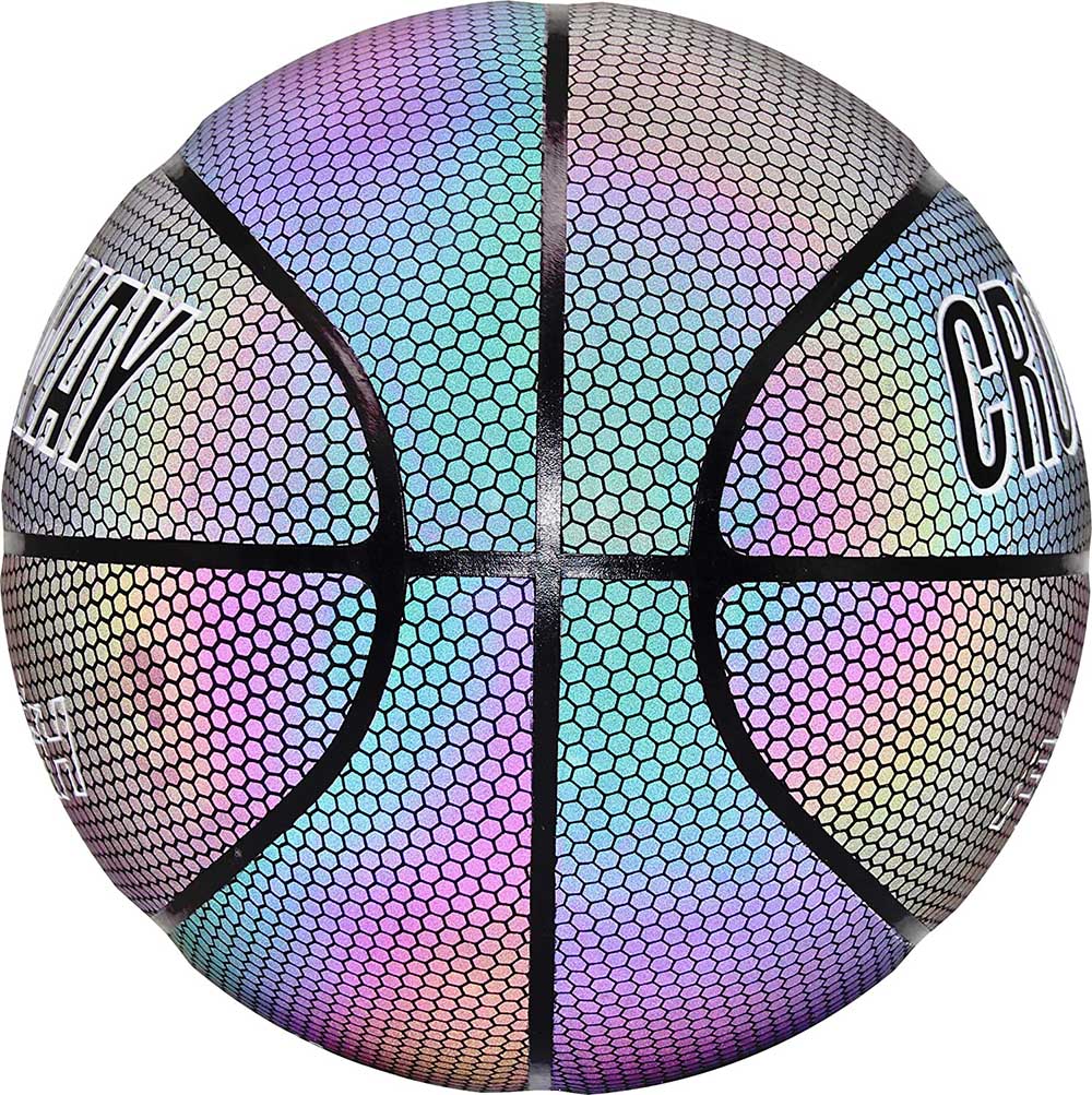 Mini Small Reflective Basketball Holographic Luminous 5 Inches Ball Hand Size Pocket Balls Gift for Basket Fans Inflated Shipped