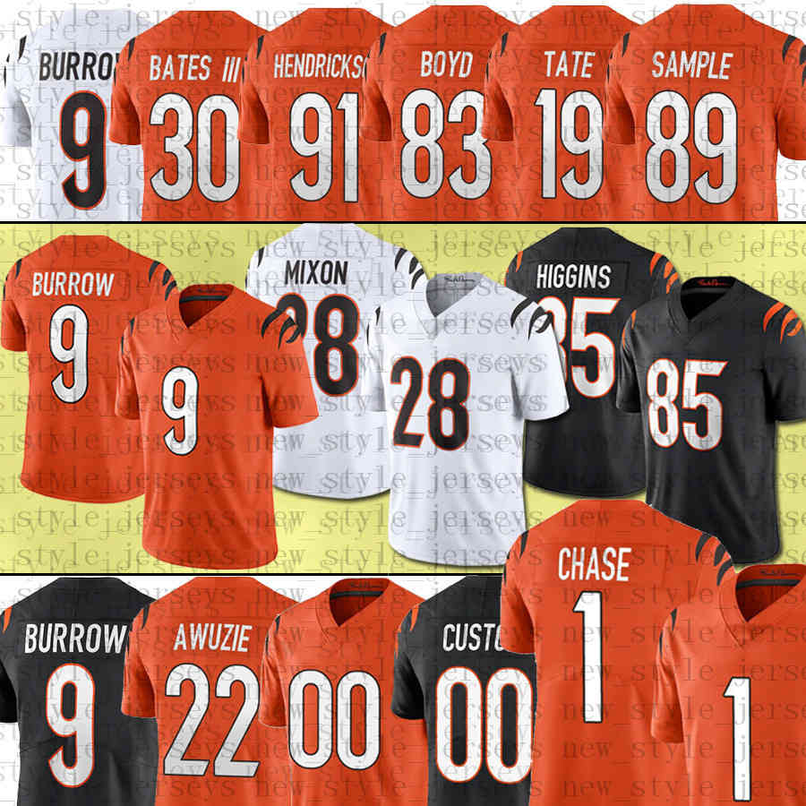 Ja'Marr Chase 9 JOE BURROW 28 Joe Mixon Football Jerseys 94 SAM HUBBARD 85 Tee Higgins 83 Tyler Boyd 3 AUSTIN SEIBERT 22 Chidobe Awuzie, Black
Ja'Marr Chase 9 JOE BURROW 28 Joe Mixon Football Jerseys 94 SAM HUBBARD 85 Tee Higgins 83 Tyler Boyd 3 AUSTIN SEIBERT 22 Chidobe Awuzie, Black