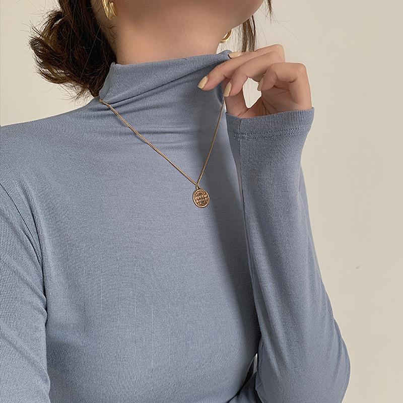 Women's Sweaters Spring And Autumn Bottoming Shirt Inner Modal Half-High Collar Long Sleeves T-shirt All-Matching 2021 Solid Color, Black
Women's Sweaters Spring And Autumn Bottoming Shirt Inner Modal Half-High Collar Long Sleeves T-shirt All-Matching 2021 Solid Color, Black