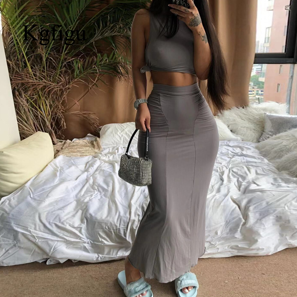 KGFIGU 2021 New Sexy Gray Two Piece Set Women Bandage Tank Tops Slim Elegant DRESS Matching sets Night Club Outfits
KGFIGU 2021 New Sexy Gray Two Piece Set Women Bandage Tank Tops Slim Elegant DRESS Matching sets Night Club Outfits