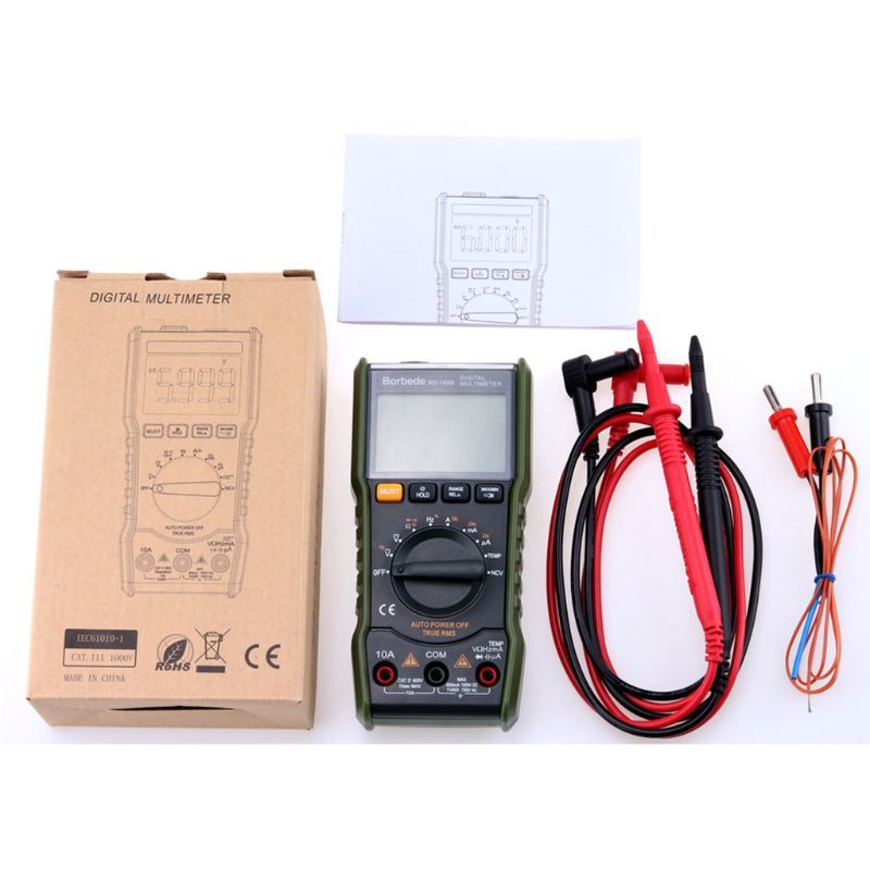 Digital Multimeters Portable 6000-Telt Backlight Ac/Dc Amplemeters Voltmeters