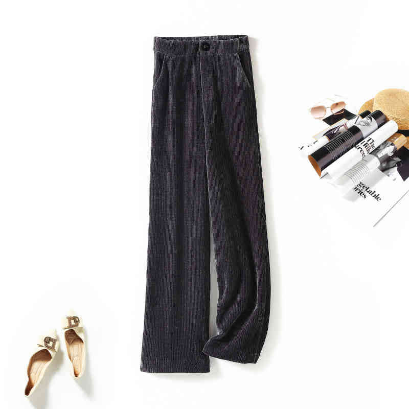 Casual Dresses Chenille wide leg women' pants autumn and winter high waist straight tube loose leisure slim corduroy draped large trousers 8OBQ, White
Casual Dresses Chenille wide leg women' pants autumn and winter high waist straight tube loose leisure slim corduroy draped large trousers 8OBQ, White