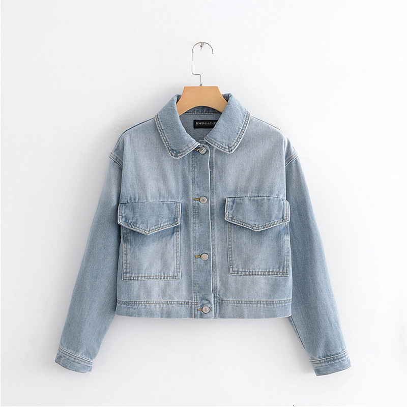 Women's Down & Parkas women's denim jacket korean style solid casual blue Short jackets autumn loose jeans coats female 12VG, Black
Women's Down & Parkas women's denim jacket korean style solid casual blue Short jackets autumn loose jeans coats female 12VG, Black