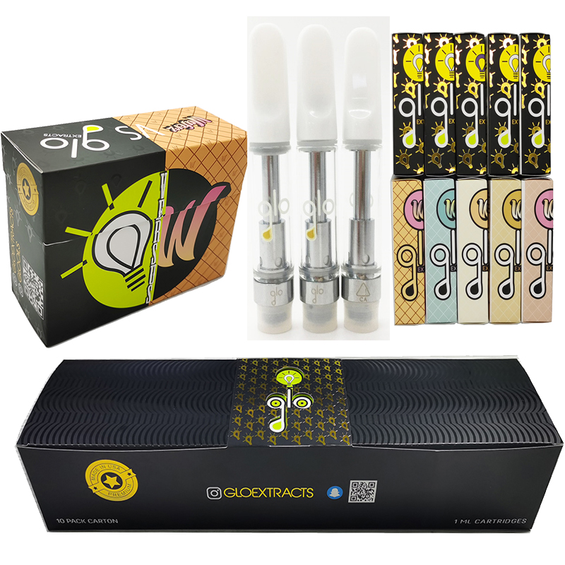 Cheap Glo Glow Vape Cartridges 0.8ml 1ml ECig Atomizer 510 Thread Ceramic Coil Pure Taste Vape Carts Holographic Packaging Retail Box Vaor
Cheap Glo Glow Vape Cartridges 0.8ml 1ml ECig Atomizer 510 Thread Ceramic Coil Pure Taste Vape Carts Holographic Packaging Retail Box Vaor