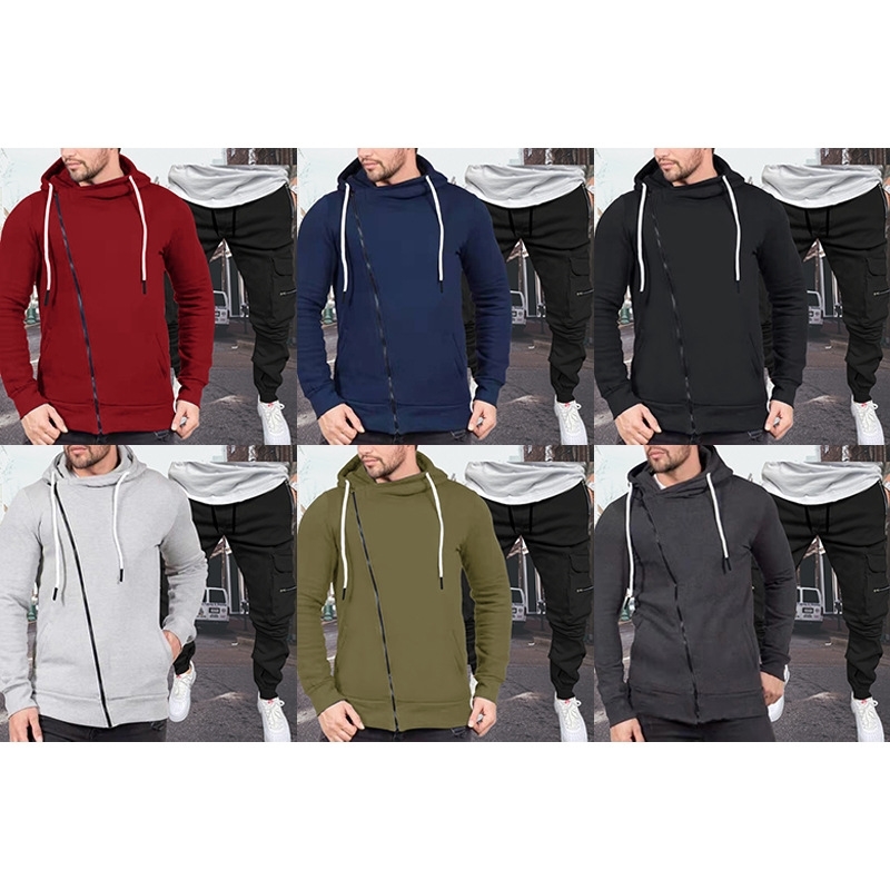 2021 autumn and winter new sports leisure suit zipper coat men's running fitness pants two-piece set, Black
2021 autumn and winter new sports leisure suit zipper coat men's running fitness pants two-piece set, Black