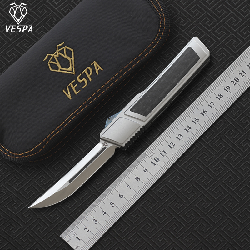 VESPA Ripper Double folding Knife Blade:M390(Satin) Handle:7075Aluminum + CF,Outdoor camping survival knives EDC tools
VESPA Ripper Double folding Knife Blade:M390(Satin) Handle:7075Aluminum + CF,Outdoor camping survival knives EDC tools
