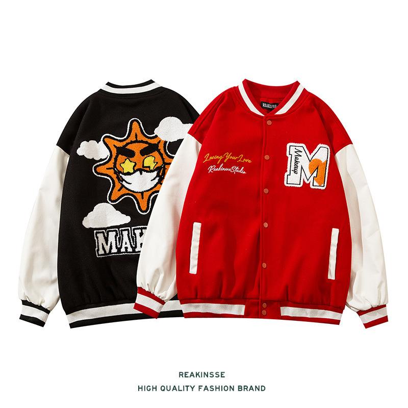 Men's Jackets 2021 FASHION Spring&Autumn M Embroidery Women's Baseball Jacket Coat Unisex Couple Varsity Bomber Boyfiend Style, Black;brown
Men's Jackets 2021 FASHION Spring&Autumn M Embroidery Women's Baseball Jacket Coat Unisex Couple Varsity Bomber Boyfiend Style, Black;brown