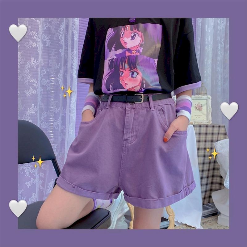 purple high waist denim shorts Harajuku women streetwear Korean womens clothing bf plus size shorts joggers summer short
purple high waist denim shorts Harajuku women streetwear Korean womens clothing bf plus size shorts joggers summer short