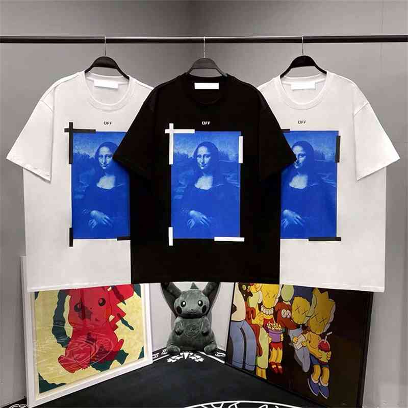 21s spring summer new style off street fashion br ow Mona Lisa men's and women's loose round neck Short Sleeve T, White
21s spring summer new style off street fashion br ow Mona Lisa men's and women's loose round neck Short Sleeve T, White