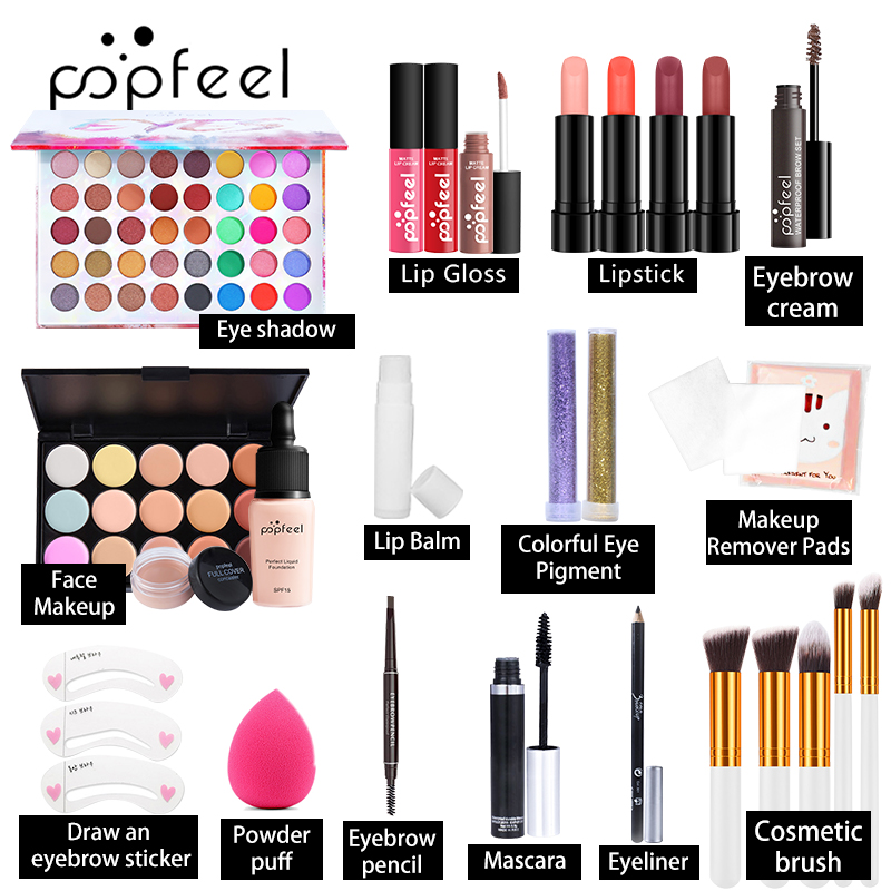 POPFEEL ALL IN ONE Makeup sets For Girl new arrival 20 different styles Full Professional cosmetic kit8764609