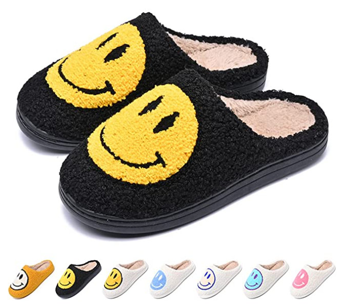2021 Women's Men's Retro Smiley Face Slippers Black Red Yellow White Comfy Warm Plush Slip-On House Slipper for Winter Indoor Outd
2021 Women's Men's Retro Smiley Face Slippers Black Red Yellow White Comfy Warm Plush Slip-On House Slipper for Winter Indoor Outd