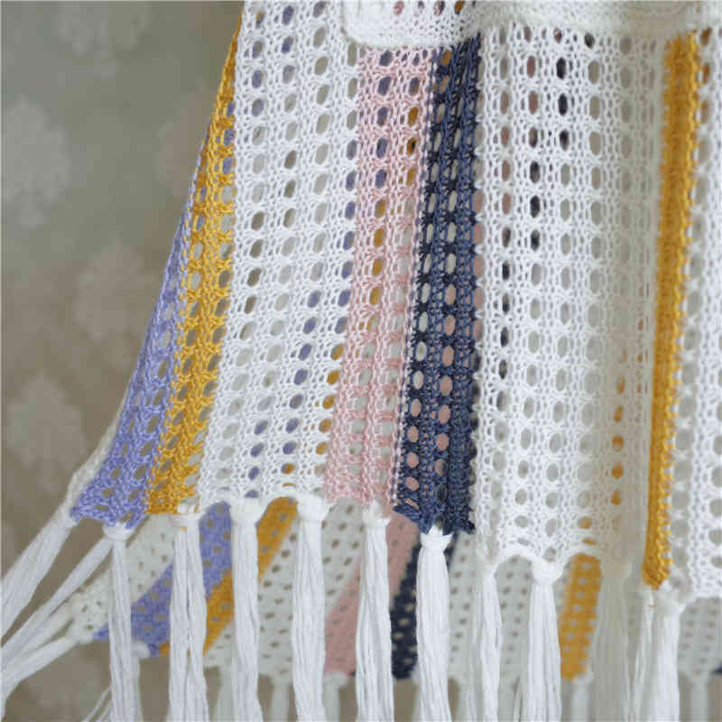 Knitted Bikini Cover up Tassel Tunic for Beach Pareos de Playa Mujer Kaftan covers Women Swim suit #Q760 210420