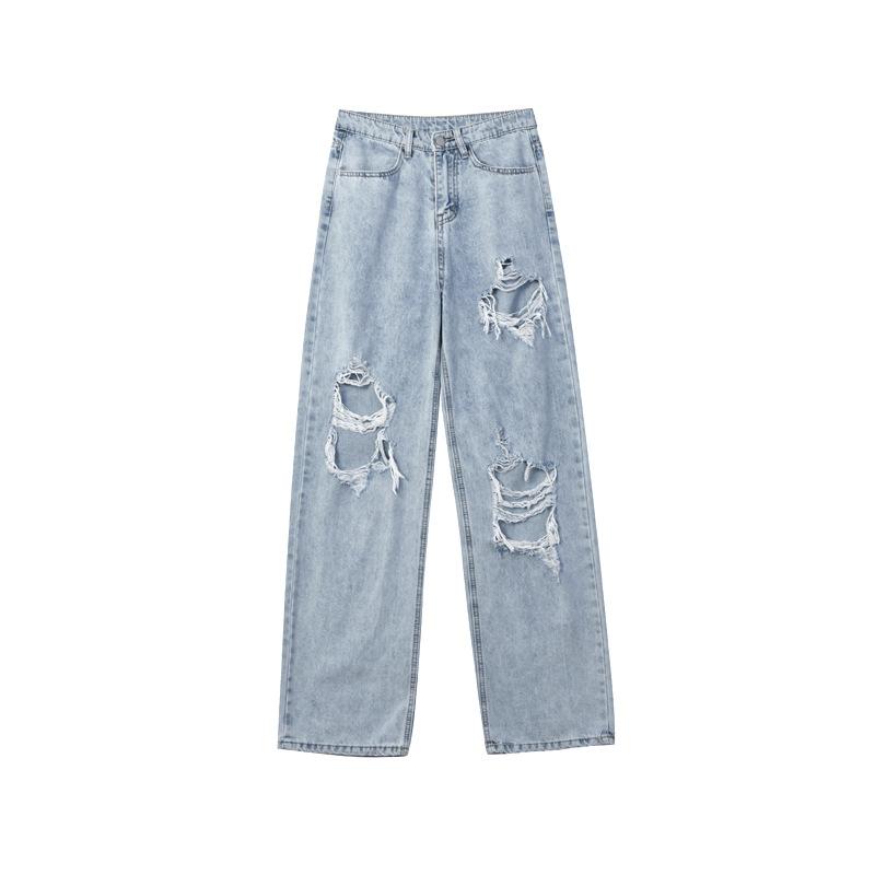 Women' Jeans High Waist Loose Hip Hop Ripped Baggy Women Pants Vintage Female Torn Trousers Y2k Streetwear -5xl, Blue
Women' Jeans High Waist Loose Hip Hop Ripped Baggy Women Pants Vintage Female Torn Trousers Y2k Streetwear -5xl, Blue