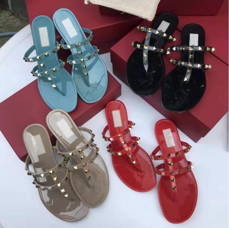 flip flop Designer Luxury Brand Women Slippers PVC Summer Outside Flip Flops Rivets Flat Sandals Shower Shoes -40, Red
flip flop Designer Luxury Brand Women Slippers PVC Summer Outside Flip Flops Rivets Flat Sandals Shower Shoes -40, Red