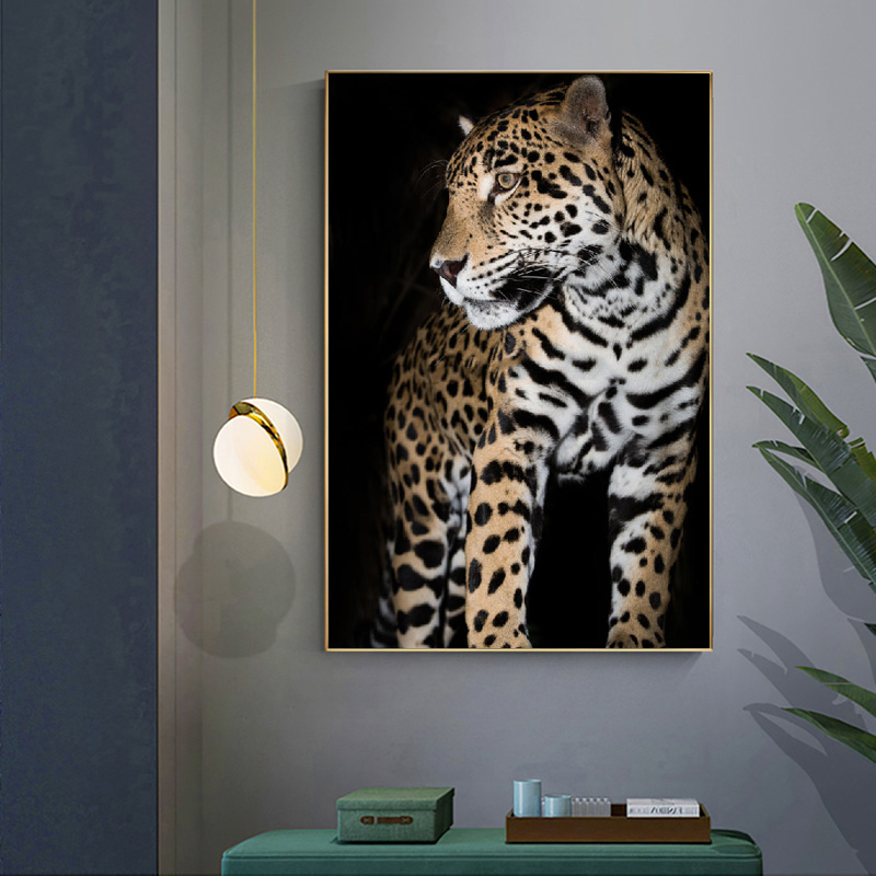 Large Size Leopard Painting Wall Art Animal Poster Canvas Print For Living Room Bedroom Decoration Pictures Cuadros No Frame