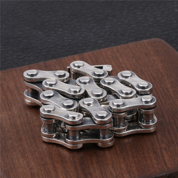 Quality 925 Sterling silver Bicycle toothed link chain bracelets American European antique handmade punk gothic designer luxury jewelry accessories gi