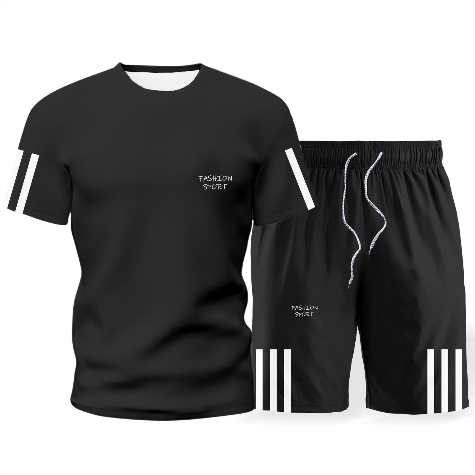 sets, casual sportswear two piece mens tracksuit 3dt shirt shorts suit summer short sleeved fashion round neck t, Gray
sets, casual sportswear two piece mens tracksuit 3dt shirt shorts suit summer short sleeved fashion round neck t, Gray