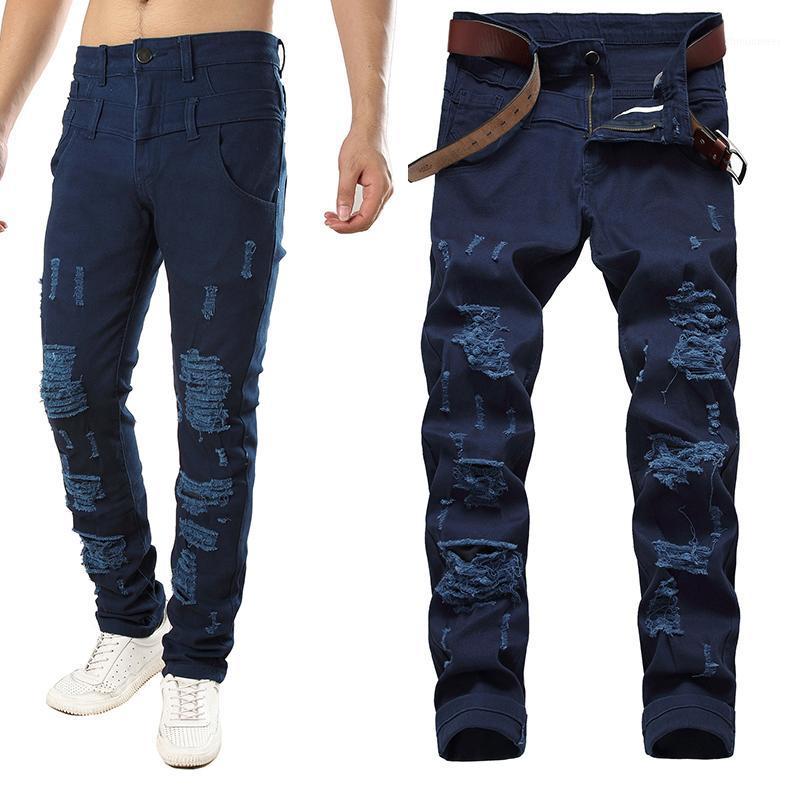 Men's Jeans Ripped Fashion Denim Trousers High-quality Cotton Straight Destroyed Brand Slim Casual, Blue
Men's Jeans Ripped Fashion Denim Trousers High-quality Cotton Straight Destroyed Brand Slim Casual, Blue