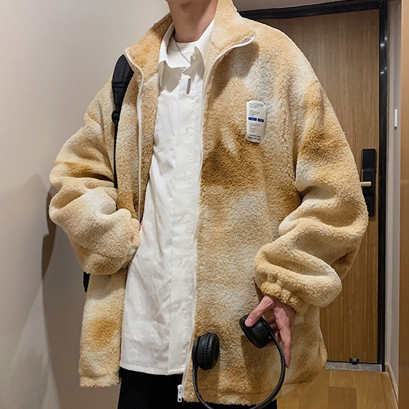 Stand Collar Tie Dye Mens Lamb Wool Parkas Oversized Casual Fashion Branded Male Winter Coat Harajuku Jacket, Black
Stand Collar Tie Dye Mens Lamb Wool Parkas Oversized Casual Fashion Branded Male Winter Coat Harajuku Jacket, Black