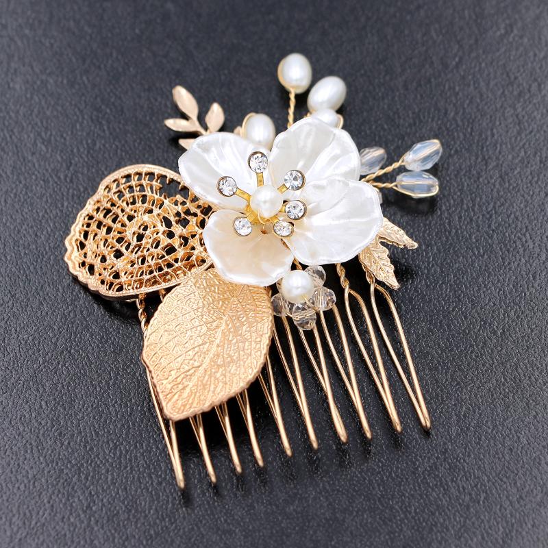 Hair Clips & Barrettes Simple Flower Leaf Combs Hairpins Wedding Accessories Gold/Silver Color Metal Headpieces For Women Girls, Golden;silver
Hair Clips & Barrettes Simple Flower Leaf Combs Hairpins Wedding Accessories Gold/Silver Color Metal Headpieces For Women Girls, Golden;silver