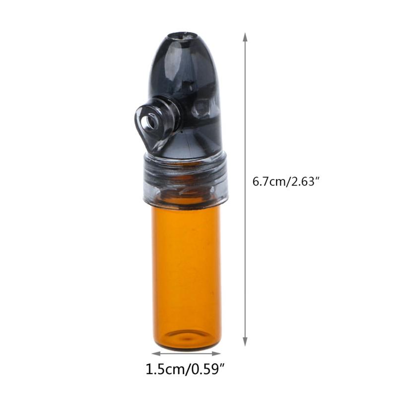 Storage Bottles & Jars 1pc Portable Snuff Top Dispenser Snorter Rocket Snuffer Acrylic Glass