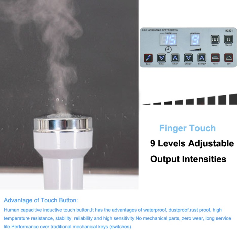 H3231 Ultrasonic Facial Massager Skin Care High Frequency Ultrasound Tightening Anti Aging Wrinkle Removal Salon Beauty Machine