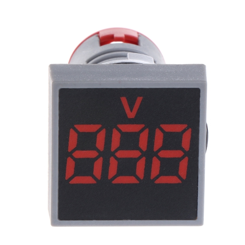 Ootdty 22 Mm Ac 12-500V Voltaire Square Panel Led Digital Voltage Meter Light Indicator