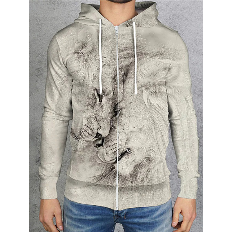 White tiger pattern men s Zip-up Hoodie visual impact party top punk goth round neck high quality sweater hoodie, Black
White tiger pattern men s Zip-up Hoodie visual impact party top punk goth round neck high quality sweater hoodie, Black