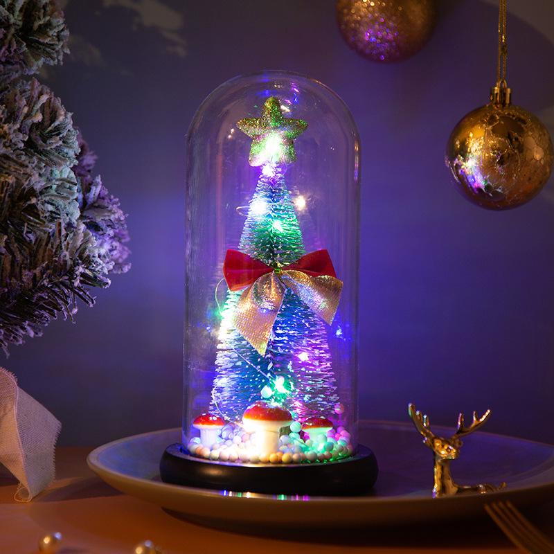 Christmas Decorations Gift Creative Tree Glass Cover Ornaments Decoration Eternal Flower Luminous
Christmas Decorations Gift Creative Tree Glass Cover Ornaments Decoration Eternal Flower Luminous