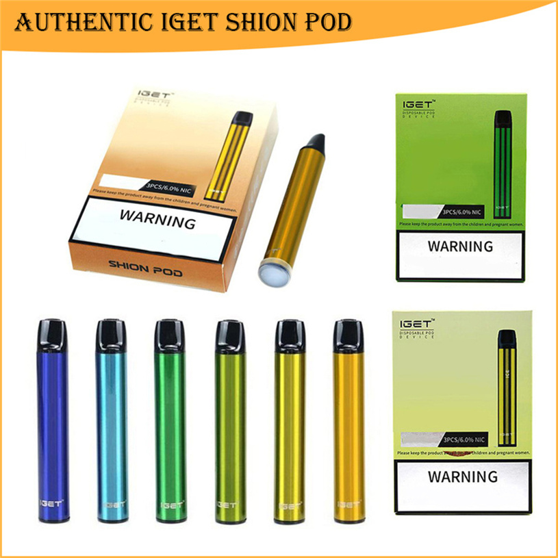 Authentic IGET Shion Pod E-Cigarette Disposable Vapes Device 25 Colors 600 Puffs Vapes Pen 2.4ml Pods 400mAh Battery
Authentic IGET Shion Pod E-Cigarette Disposable Vapes Device 25 Colors 600 Puffs Vapes Pen 2.4ml Pods 400mAh Battery