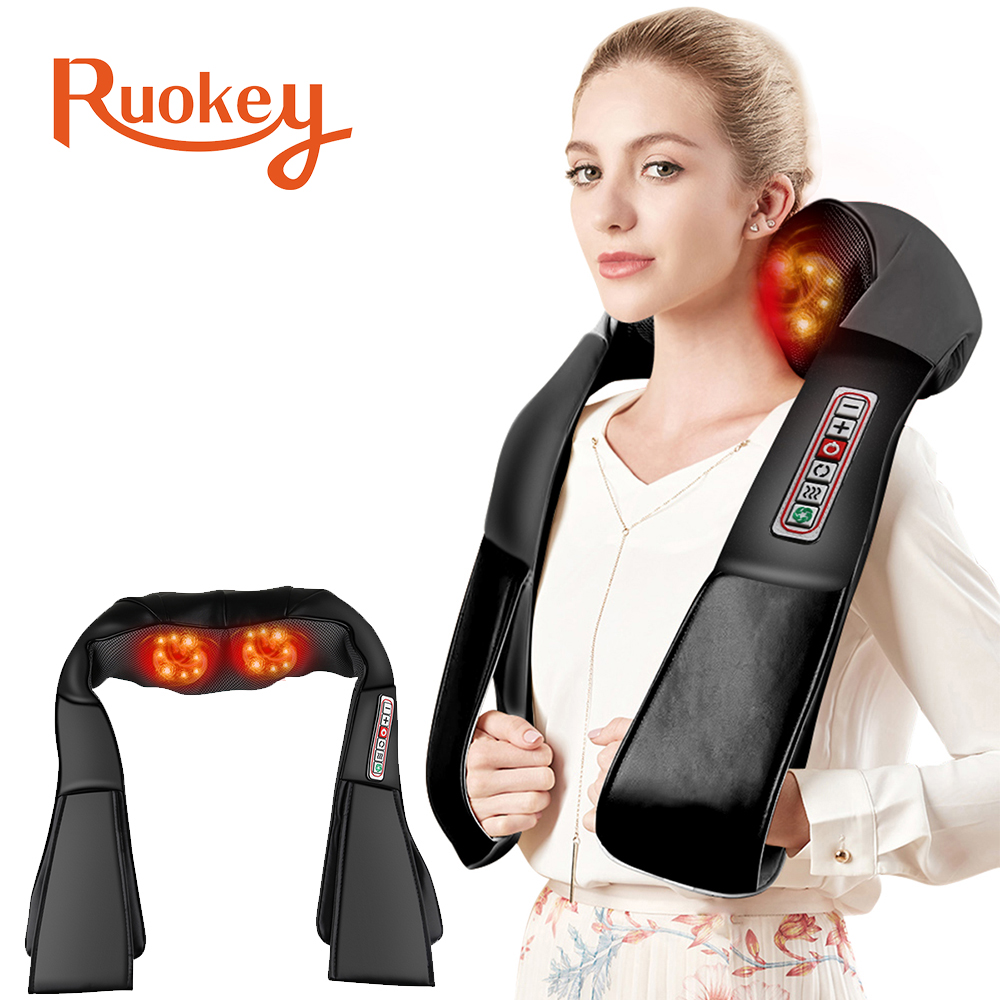 3D kneading Shiatsu Infrared Heated Kneading Car/Home Massagem Cervical Back Neck Massager Shawl Device Shoulder Massager
3D kneading Shiatsu Infrared Heated Kneading Car/Home Massagem Cervical Back Neck Massager Shawl Device Shoulder Massager